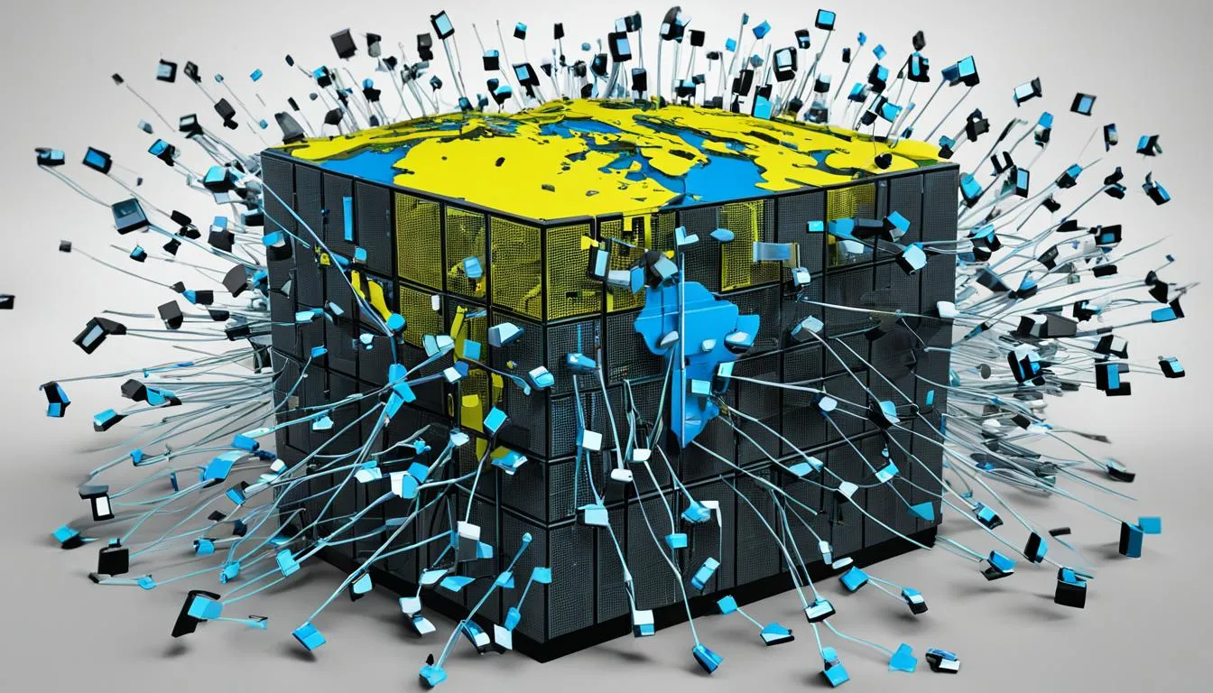 Ilustracja przeciążenia serwera podczas ataku DDoS